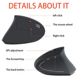 Wireless Ergonomic Vertical Mouse Carpal Tunnel Relief - ModernKitchenMaker.com