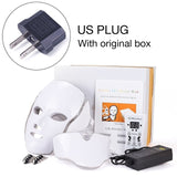 7 Colors Light LED Facial Mask With Neck Skin Rejuvenation Face Care Treatment Anti Acne Therapy Whitening Skin Tightening - ModernKitchenMaker.com