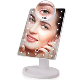 Countertop Makeup Mirrors with Light, Touch Screen LED Lights - ModernKitchenMaker.com
