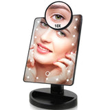 Countertop Makeup Mirrors with Light, Touch Screen LED Lights - ModernKitchenMaker.com