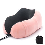Memory Foam Travel Pillow / Memory Foam Neck Pillow with Carrying Bag - ModernKitchenMaker.com