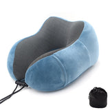 Memory Foam Travel Pillow / Memory Foam Neck Pillow with Carrying Bag - ModernKitchenMaker.com