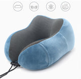 Memory Foam Travel Pillow / Memory Foam Neck Pillow with Carrying Bag - ModernKitchenMaker.com