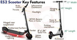 Segway Scooter Segway ES2 Segway ES4 with Upgrade Battery by Ninebot - ModernKitchenMaker.com