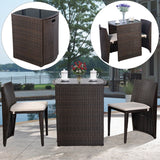 Outdoor Wicker Patio Set Stores Away Easily (3 Piece) - ModernKitchenMaker.com