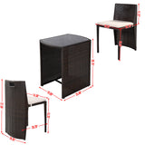 Outdoor Wicker Patio Set Stores Away Easily (3 Piece) - ModernKitchenMaker.com