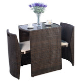 Outdoor Wicker Patio Set Stores Away Easily (3 Piece) - ModernKitchenMaker.com