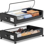 Under Bed Storage Containers with Lids – Large Storage Bins for Blankets, Clothes & Seasonal Items – Space-Saving Organizers