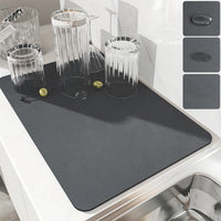 Skin Drain Pad Rubber Dish Drying Mat Super Absorbent Drainer Mats Tableware Bottle Rugs Kitchen Dinnerware Placemat