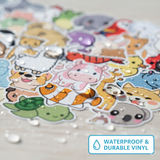 Sticker Pack – 50 PCS Cute Animal Stickers for Kids, Waterproof Vinyl Stickers for Water Bottles, Laptops, Scrapbooking, Classroom Rewards & Party Favors - Modern Kitchen Maker