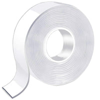 Heavy-Duty Double-Sided Tape (198 Inches) - Clear, Removable, and Tough Adhesive for Multipurpose Use - Strong Mounting Tape, Picture Hanging, Poster, and Carpet Tape - Reusable Wall Strips