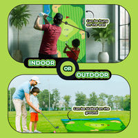 MHM's Ultimate Indoor Golf Chipping Game Mat - Premium Practice Mat - Ideal Golf Simulator for Home Use