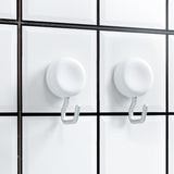 MHM's Premium Aluminum Suction Cup Hooks for Shower - Heavy Duty, Stylish, and Durable Bathroom and Kitchen Organizer - Powerful Hold - Ideal for Shower Walls, Bathrooms, and Kitchens