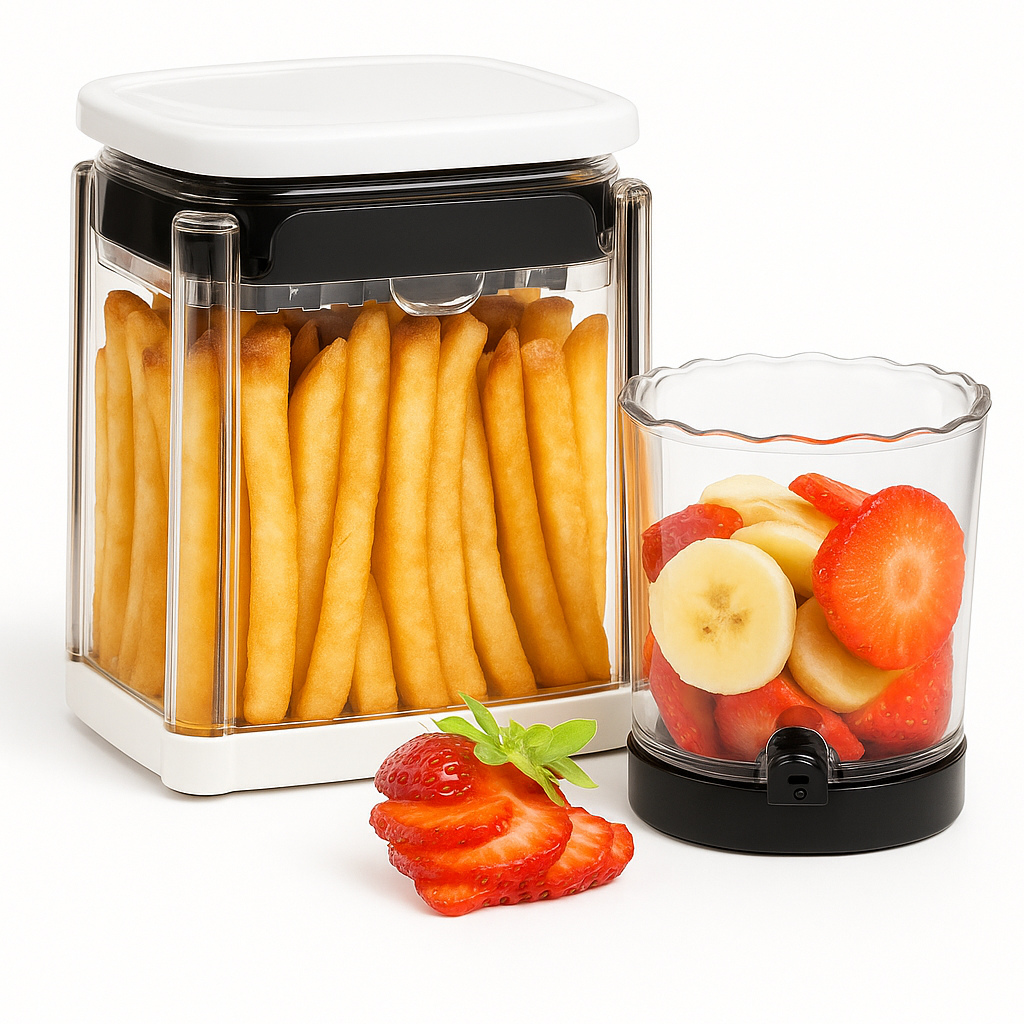 All-in-One French Fry Cutter for Potatoes and Strawberry Slicer