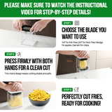 All-in-One French Fry Cutter for Potatoes and Strawberry Slicer – 4 Blade Fruit & Vegetable Slicer, Premium Chopper with Wedge, Garnish, and Strawberry Cutter Cup