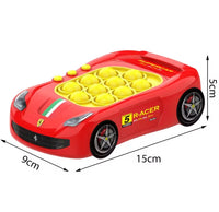 Turbo Light-Up Racing Pop It Game - Fidget Pop Fun for Kids - Handheld Sports Car Bubble Game with Flashing Light