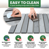 MHM Stone Dish Drying Mat – Volcanic Diatomaceous Earth from Changbai Mountains – Fast-Absorbing, Heat Resistant, Bamboo Rack Included – Eco-Friendly, Minimal Kitchen Drying Mat