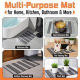 MHM Stone Dish Drying Mat – Volcanic Diatomaceous Earth from Changbai Mountains – Fast-Absorbing, Heat Resistant, Bamboo Rack Included – Eco-Friendly, Minimal Kitchen Drying Mat