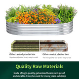MHM's Premium 6x3x1ft Galvanized Steel Elevated Garden Bed for Healthy Vegetables - Easy Assembly, Sturdy Raised Planter Box