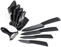 5 Piece Ceramic Knife Set (1 Peeler/4 Durable Lightweight Knifes/and Storage Holder)
