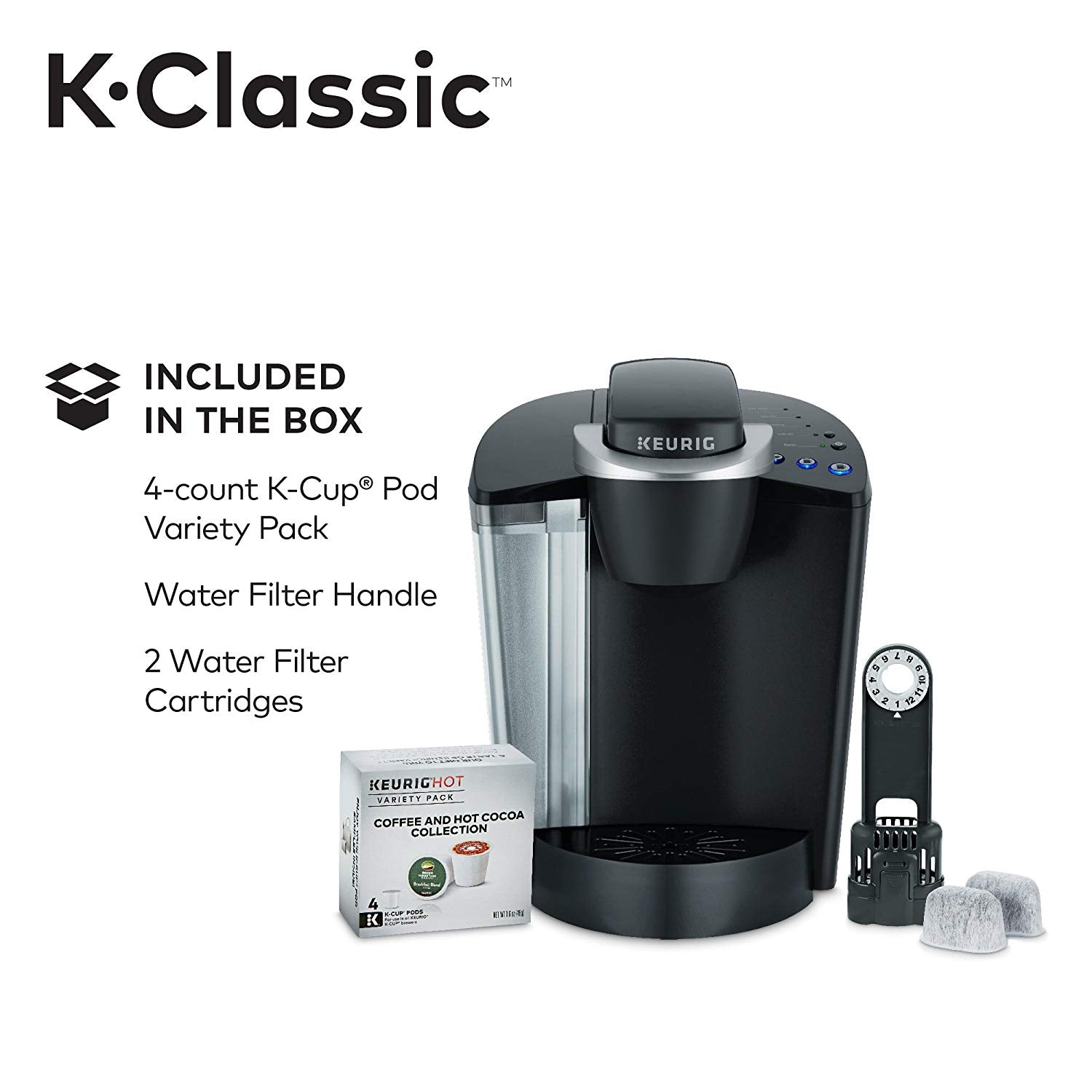 Keurig K-Classic Coffee Maker, Single Serve K-Cup Pod Coffee