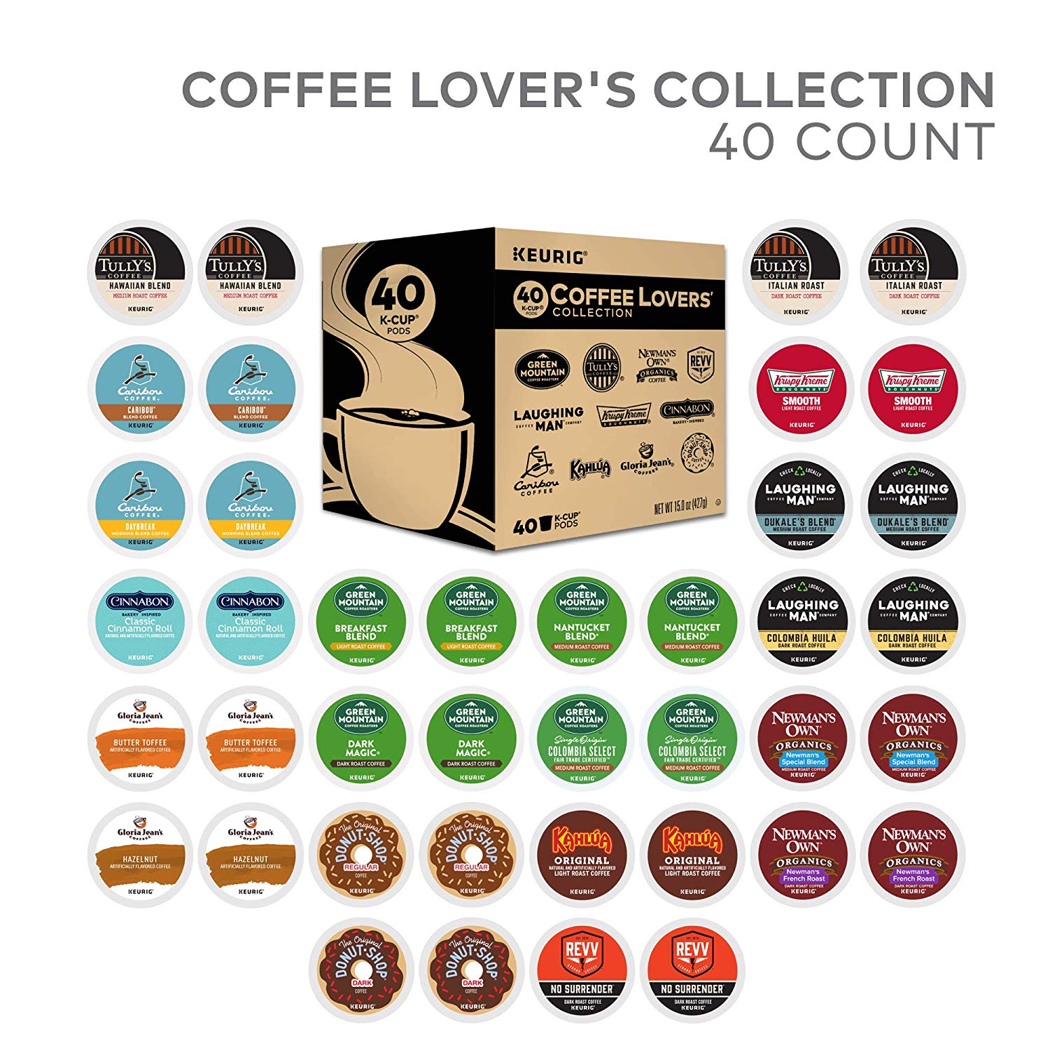 60 Count Keurig K-Cups - Coffee Lovers Variety