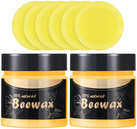 BeesWax for Wood, Wood Seasoning Beewax for Furniture and Wood Polish Comes with Yellow Sponge