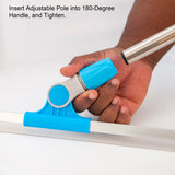 Floor Squeegee extendable window squeegee Long Handle Squeegee with 180 rotation squeege water broom - ModernKitchenMaker.com