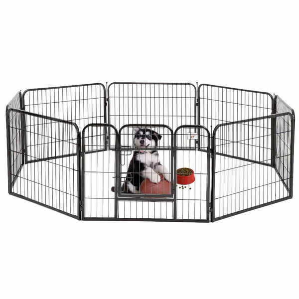 Heavy Duty Dog Cat Pet Cage 8 Panel Folding Fence