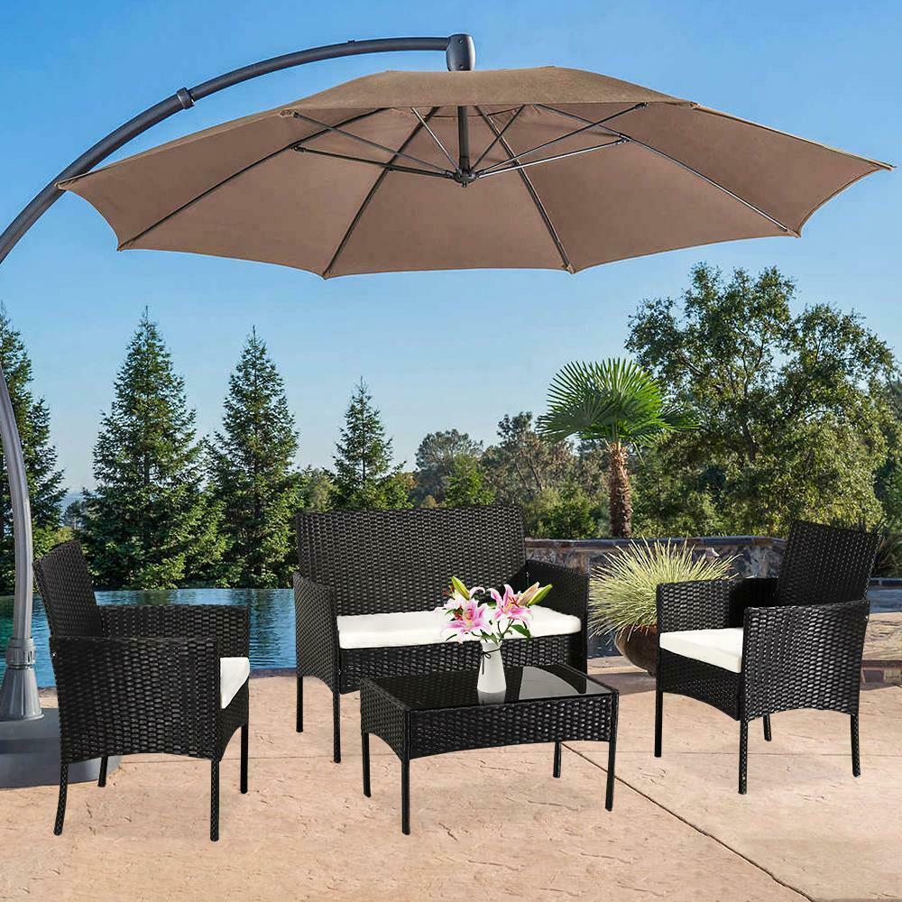 Rattan set with online parasol