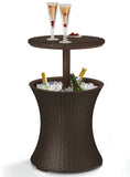 Rattan Wicker Cooler Bar for Outdoor Patio Furniture with 7.5 Gallons