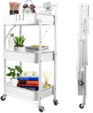 Foldable Rolling Cart Utility Cart with Wheels Collapsible Carts