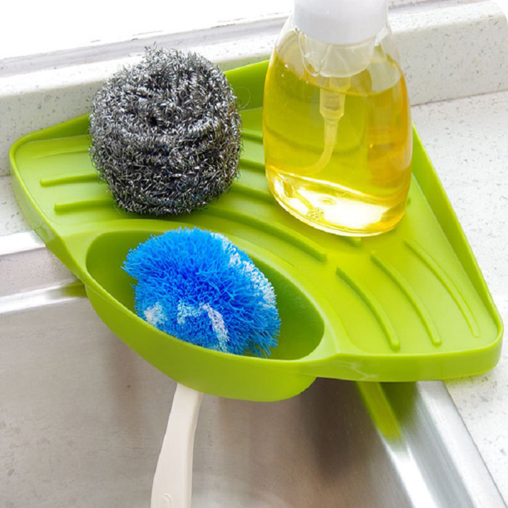 Kitchen sink 2025 corner sponge holder