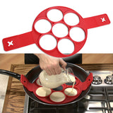 Nonstick Pancake Mold Egg Ring Maker 7 Holes - ModernKitchenMaker.com