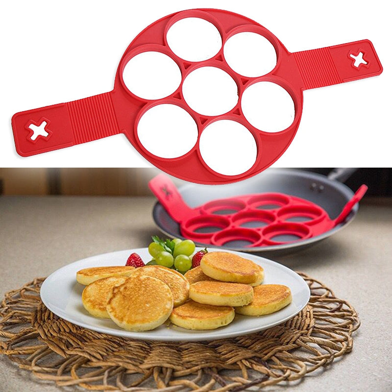 Nonstick Pancake Mold Egg Ring Maker 7 Holes – Modern Kitchen Maker