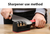 Kitchen Knife Sharpener Quick Professional Knife Sharpener with 3 Stages of Sharping - ModernKitchenMaker.com