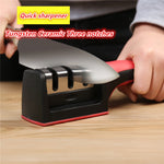 Kitchen Knife Sharpener Quick Professional Knife Sharpener with 3 Stages of Sharping - ModernKitchenMaker.com