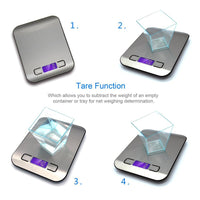Multi-function Digital Food Kitchen Scale, Stainless Steel w/ LCD Display - ModernKitchenMaker.com