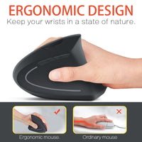 Wireless Ergonomic Vertical Mouse Carpal Tunnel Relief - ModernKitchenMaker.com