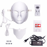 7 Colors Light LED Facial Mask With Neck Skin Rejuvenation Face Care Treatment Anti Acne Therapy Whitening Skin Tightening - ModernKitchenMaker.com